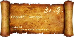 Csapó Gordon névjegykártya