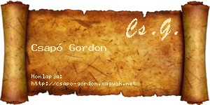 Csapó Gordon névjegykártya